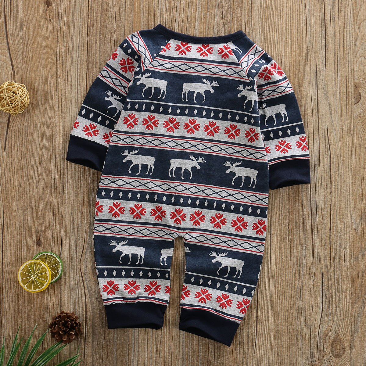 Full Sleeves Christmas Romper,3M to 18M.