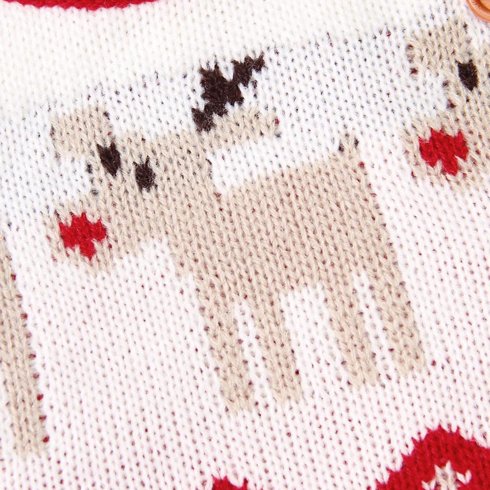 Christmas Themed Knitted Sweater,Red/Black,6M to 24M