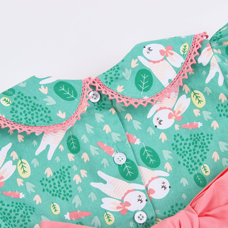 Cute Print Full Sleeves Spanish Dress,2T to 7T.