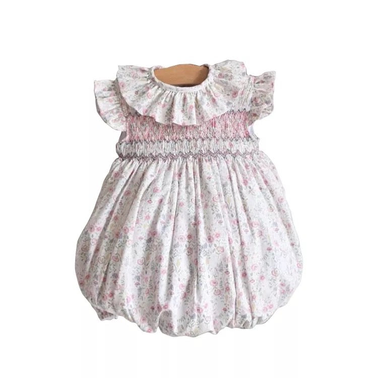 Hand Smocked Sister Matching Dress & Bubble,6M to 7T.