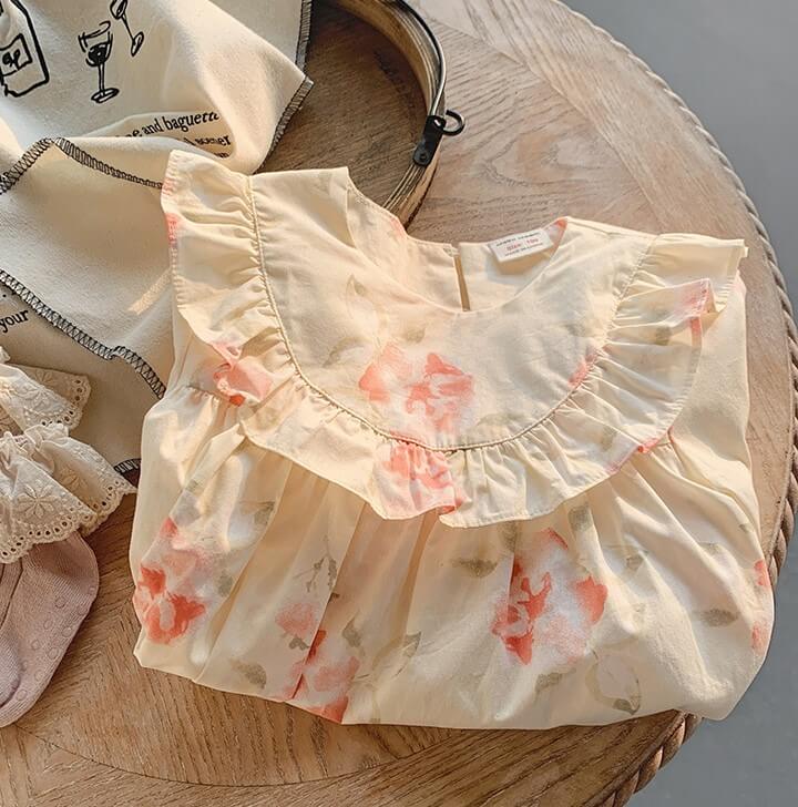 Adorable Floral Cotton Dress,2T to 7T