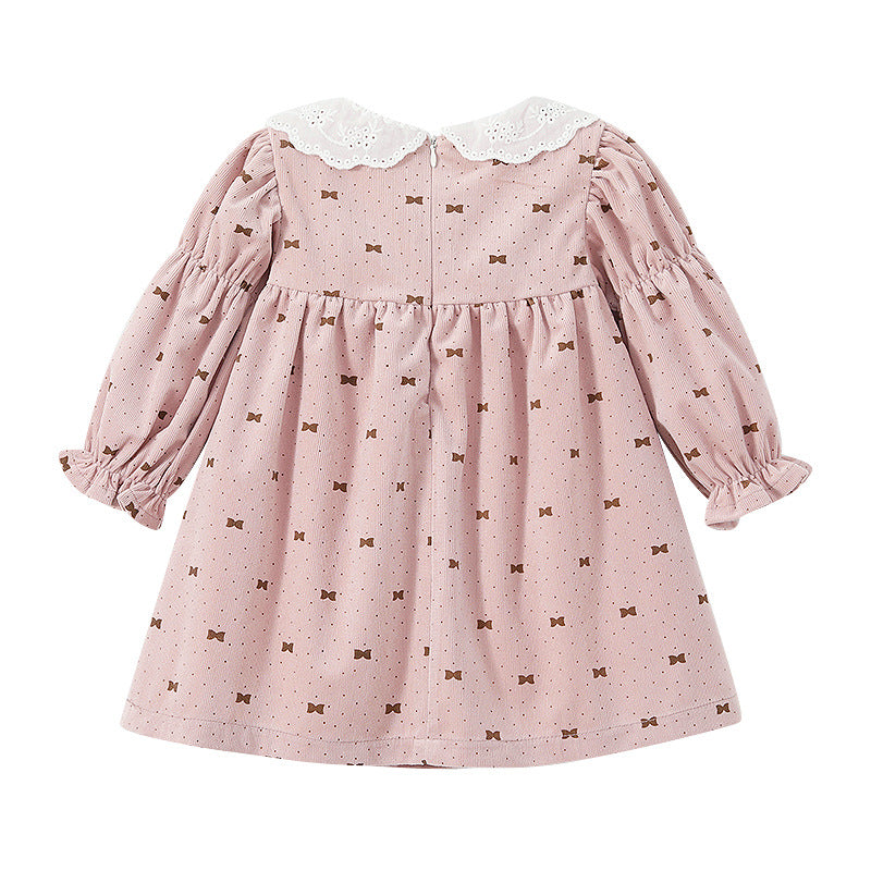Cute Pink Full Sleeves Dresss,6M to 4T.