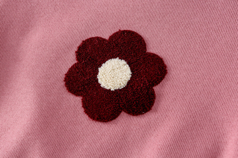 Cute Pink Flower Sweatshirt, 12M to 6T