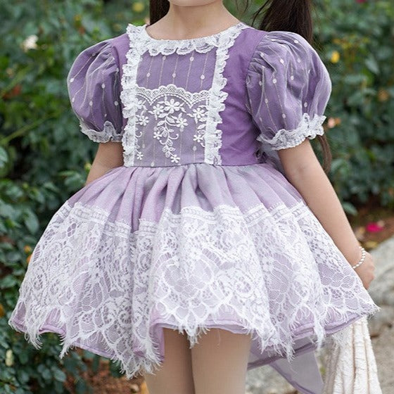 Stunning Purple Lolita Spanish Dress,2T to 7T.