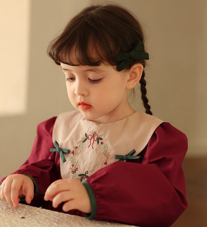 Holidays Embroidered Twirl Dress,12M to 8T.