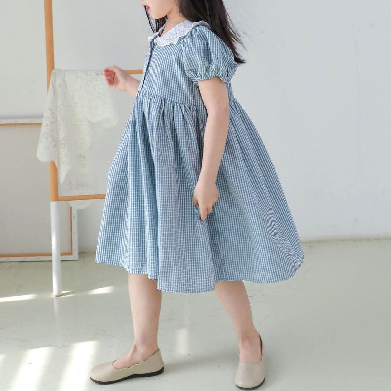 Gorgeous Plaid Dresses,Pink/Blue,3T to 8T.