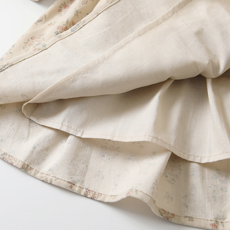 French Style Floral Corduroy Dress,12M to 6T.