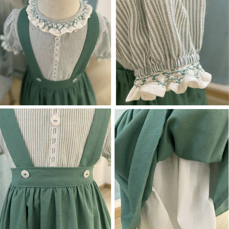 Vintage Pale Green Matching Sibling Sets,12M to 6T.