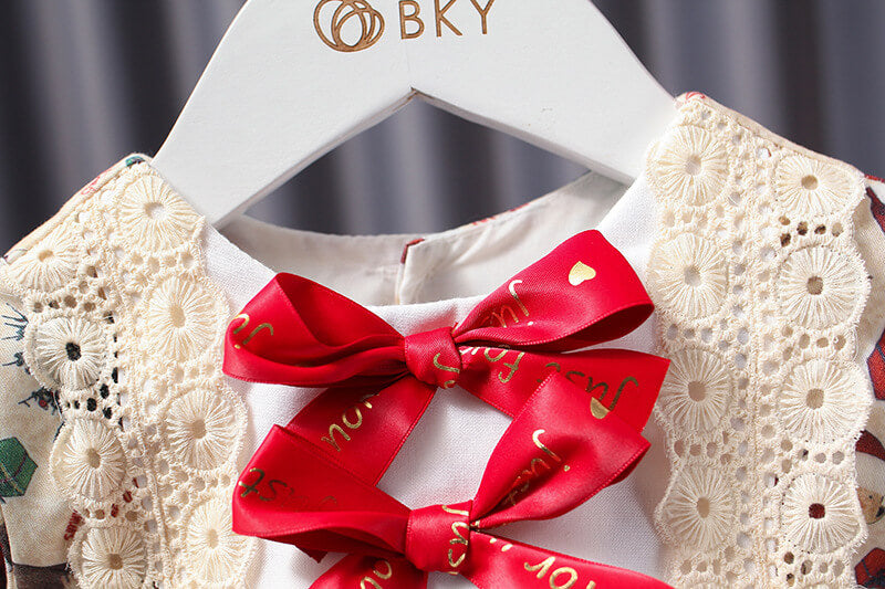 Adorable Christmas Print Lolita Dress,12M to 5T.
