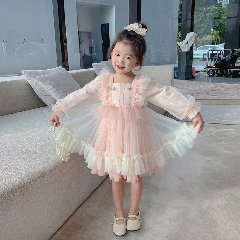 Pink & White Ruffle Tutu Dress,2T to 7T.