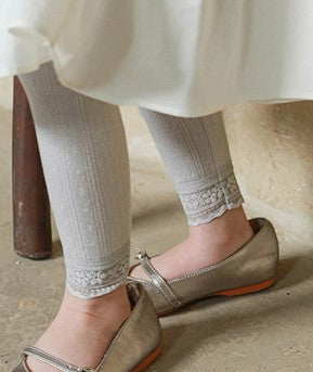 Cute Lace Leggings,Pink/Grey/Cream,2T to 8T.