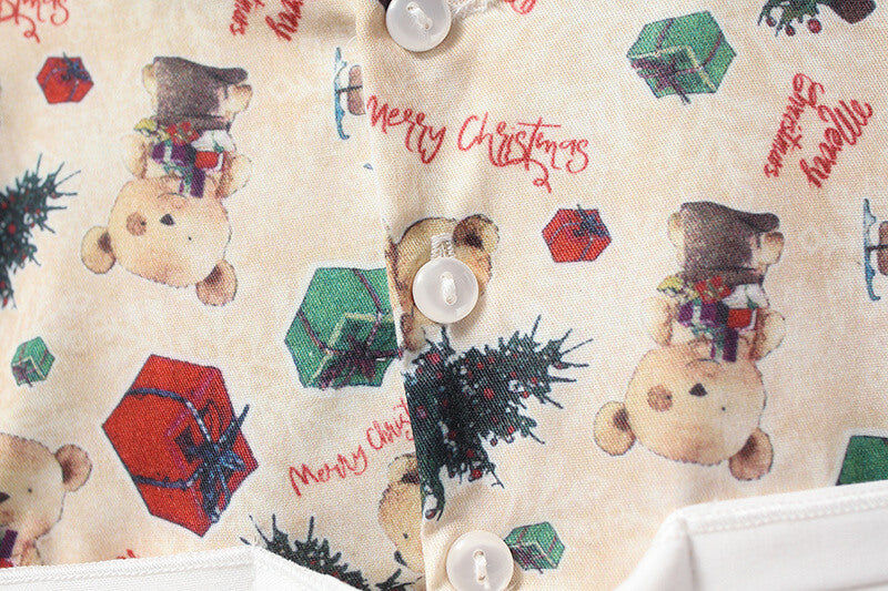 Adorable Christmas Print Lolita Dress,12M to 5T.