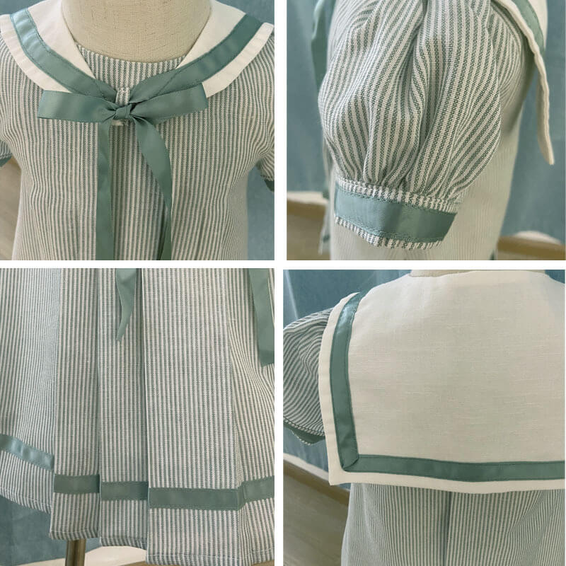 Vintage Pale Green Matching Sibling Sets,12M to 6T.