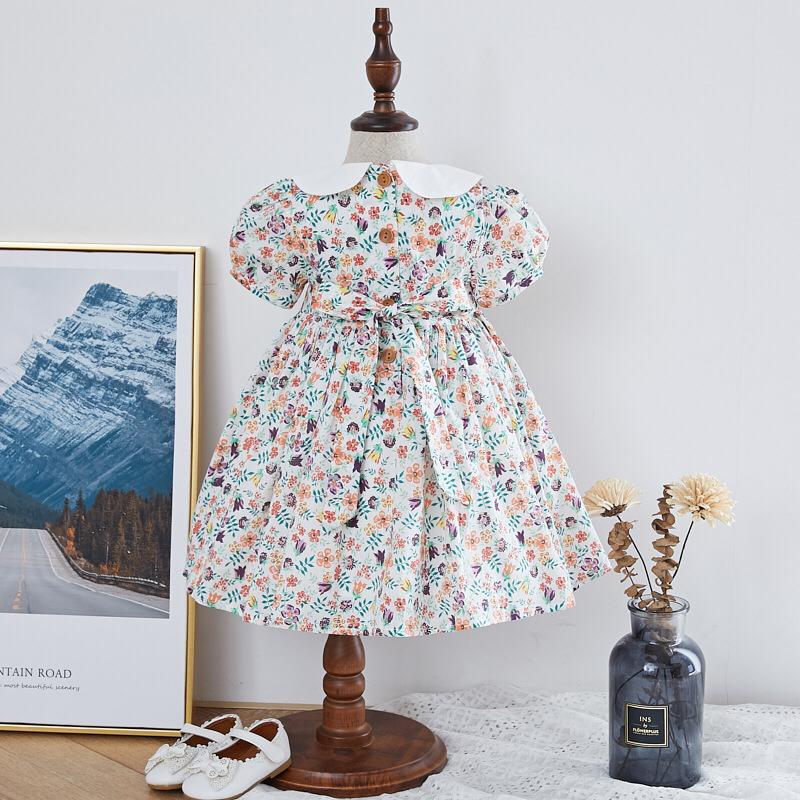 Hand Smocked Dress With Embroidery On Collar, 12M to 6T.