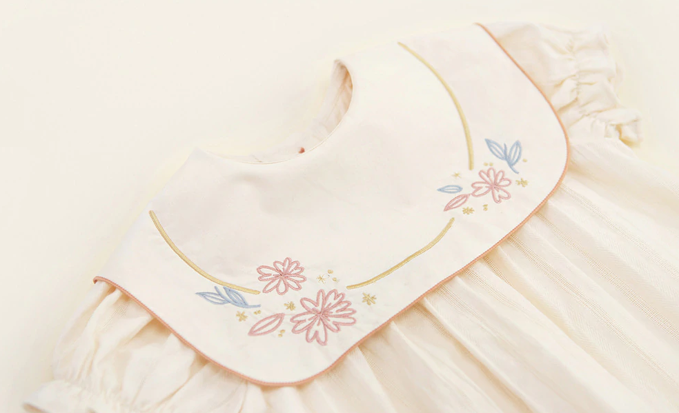 Embroidered Romper, Full & Half Sleeves, 6M to 24M.