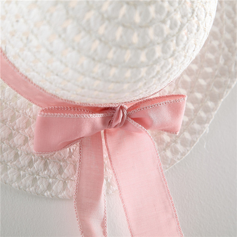 Cute Summer Bow Dress With Hat,9M to 3T.