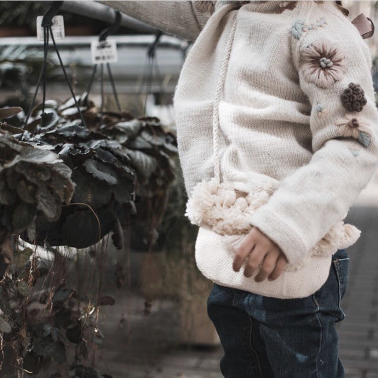Embroidered Knitted Pullover Sweater,6M to 3T.