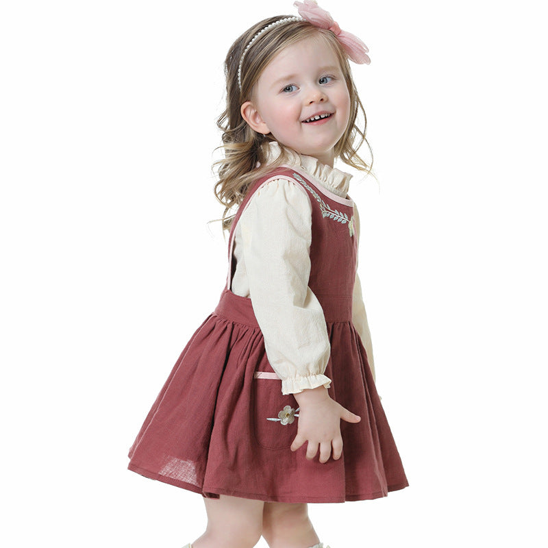 Cute Two Piece Embroidered Set,12M to 6T.