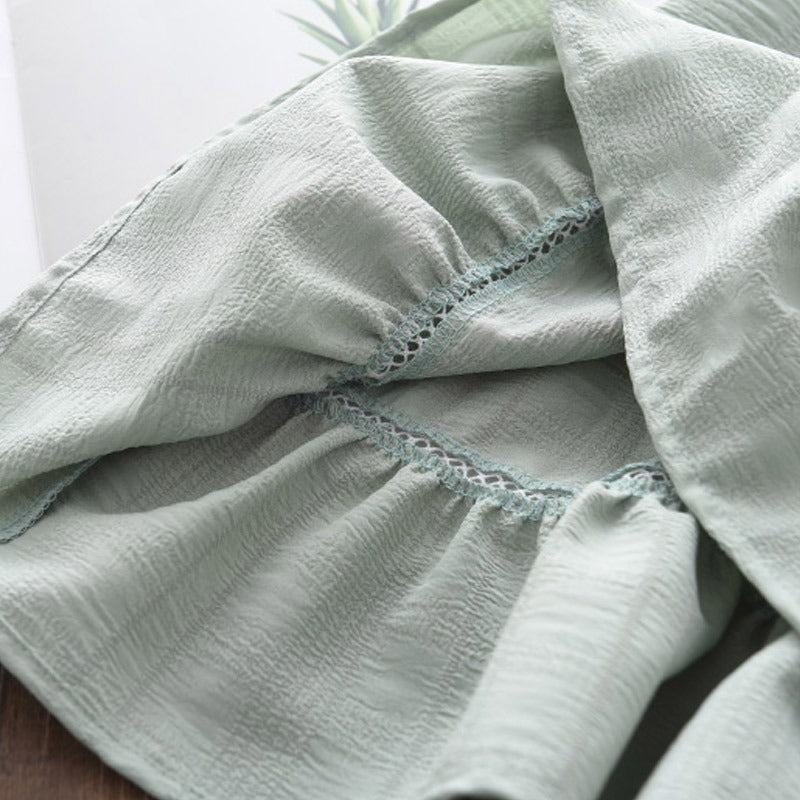 Cute Olive Color Summer Casual Dress,3T to 7T.