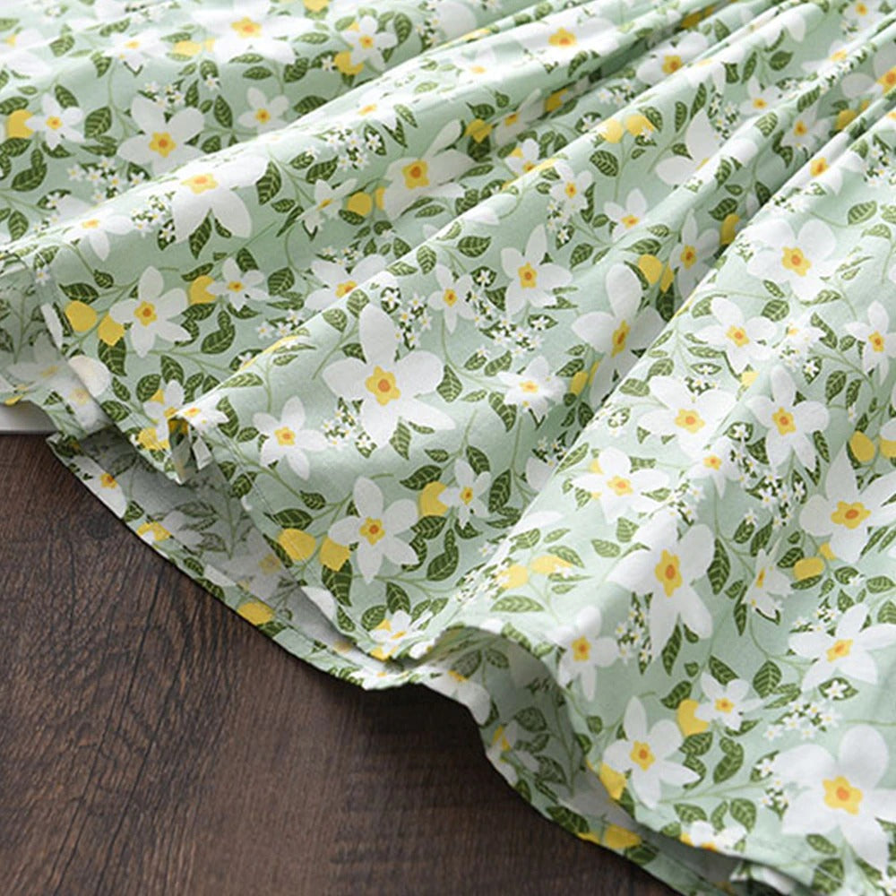 Spring/Summer Floral Dress,Green/Pink,2T to 6T.