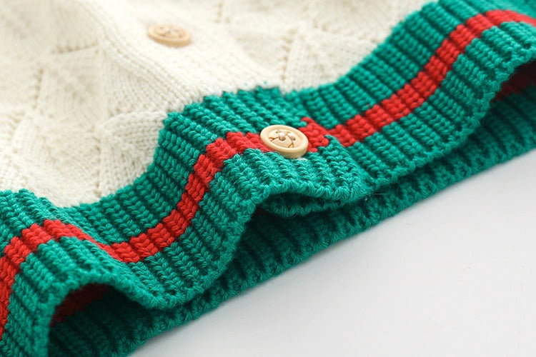 Knitted cardigan & skirt set,12M to 6T.