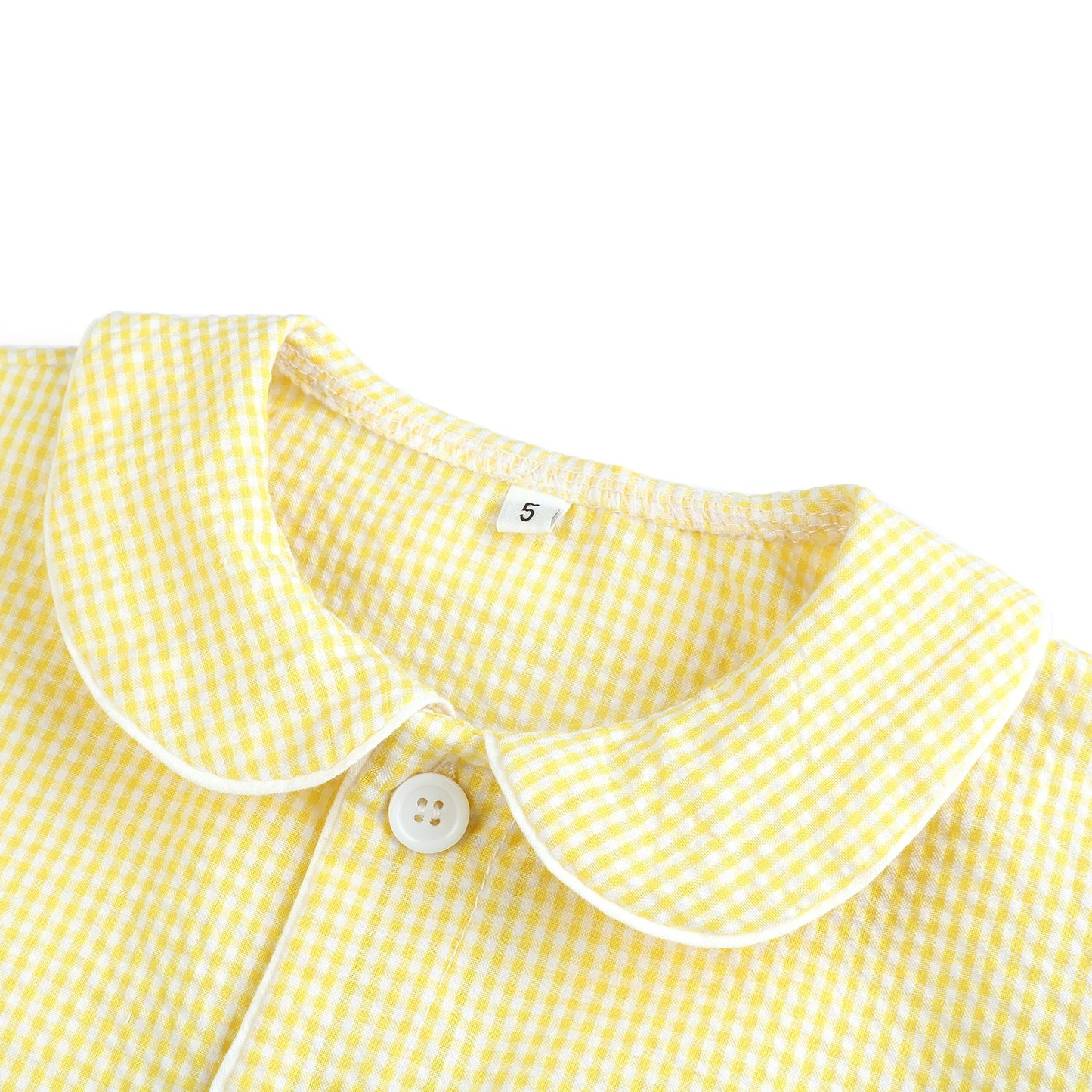 Yellow Seersucker Matching Siblings PJs,12M to 12T.
