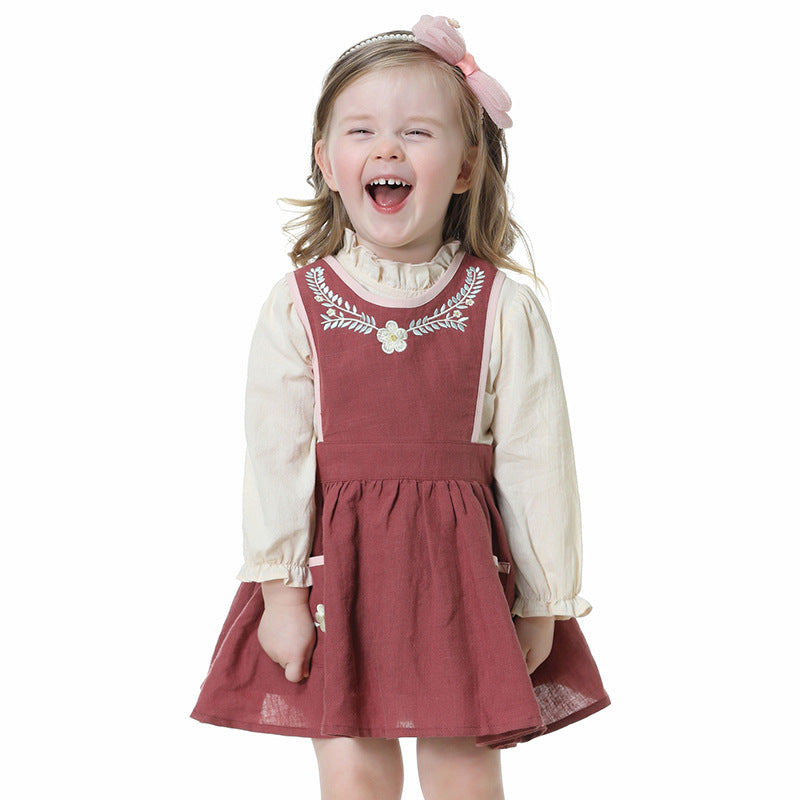 Cute Two Piece Embroidered Set,12M to 6T.