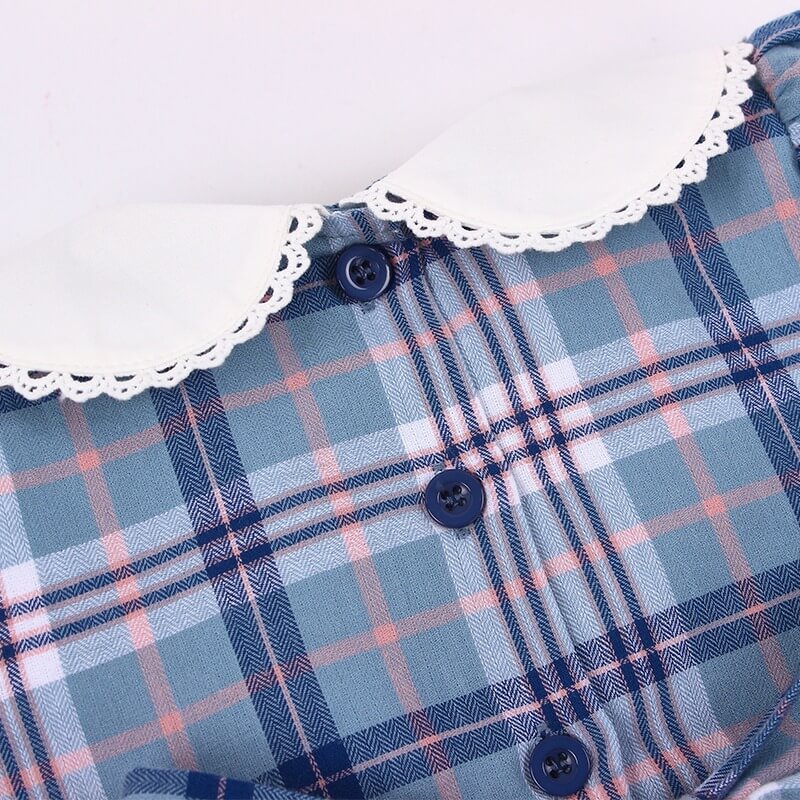 Vintage Plaid Dress,2T to 7T.