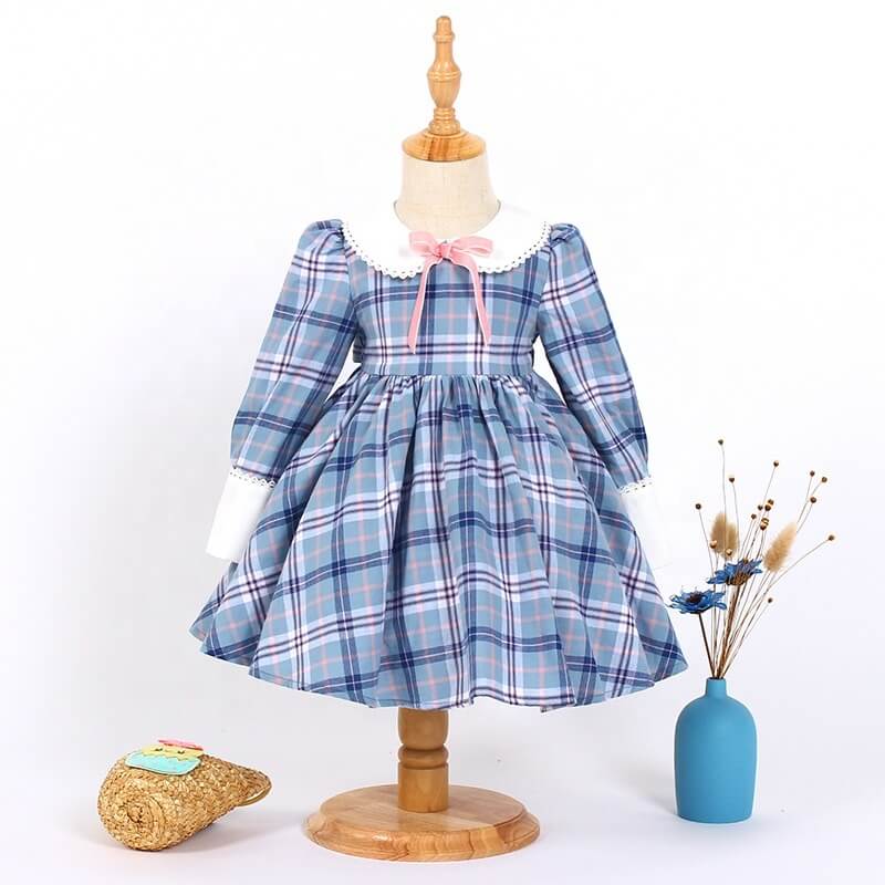Vintage Plaid Dress,2T to 7T.