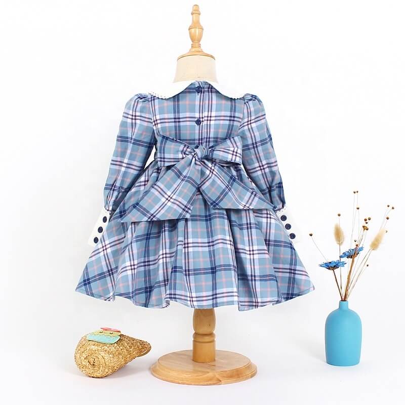 Vintage Plaid Dress,2T to 7T.