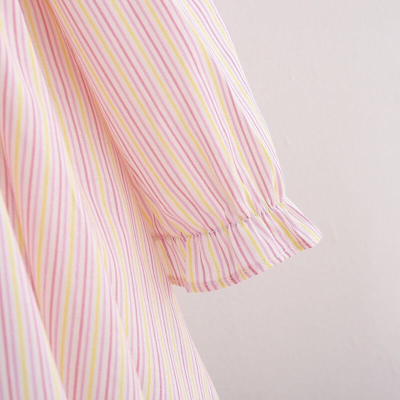 Pink Gingham Bear Embroidered Dress,12M to 6T.