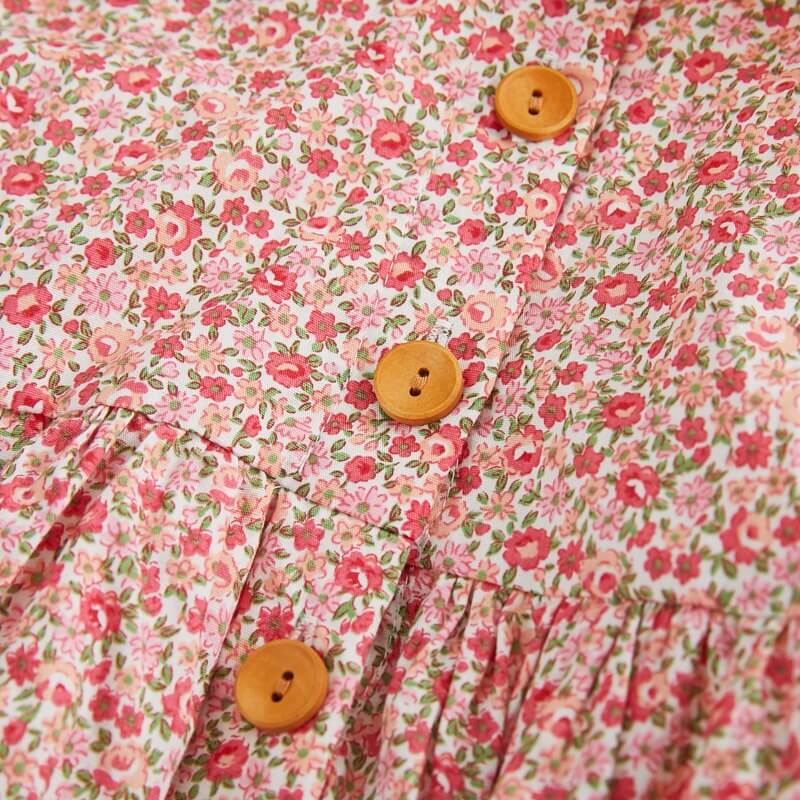 Beautiful Floral Hand Smocked Romper,3M To 3T.