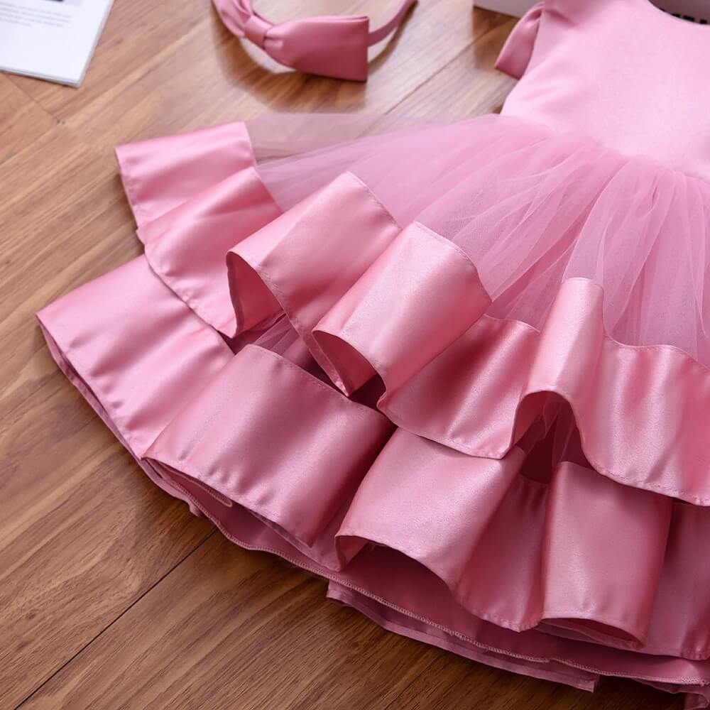 Pink Ball Gown Dress,2T to 8T.