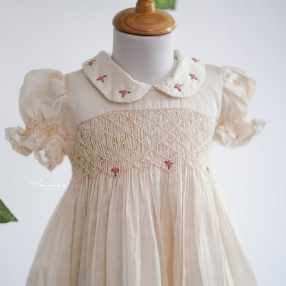Heirloom Rose Hand Smocked Dress,3M - 8T.