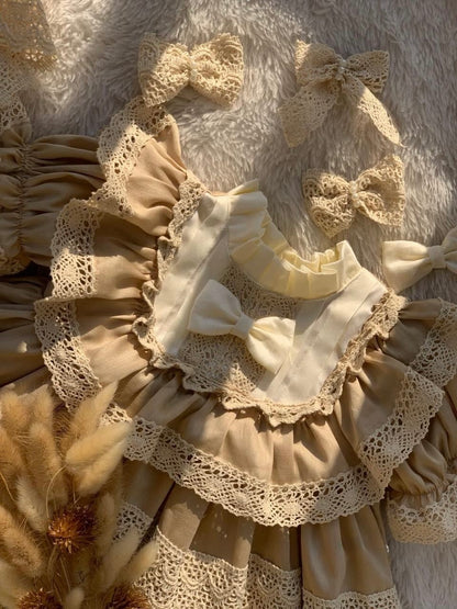 Sage Green Spanish Lolita Girls Lace Dress,12M to 8T