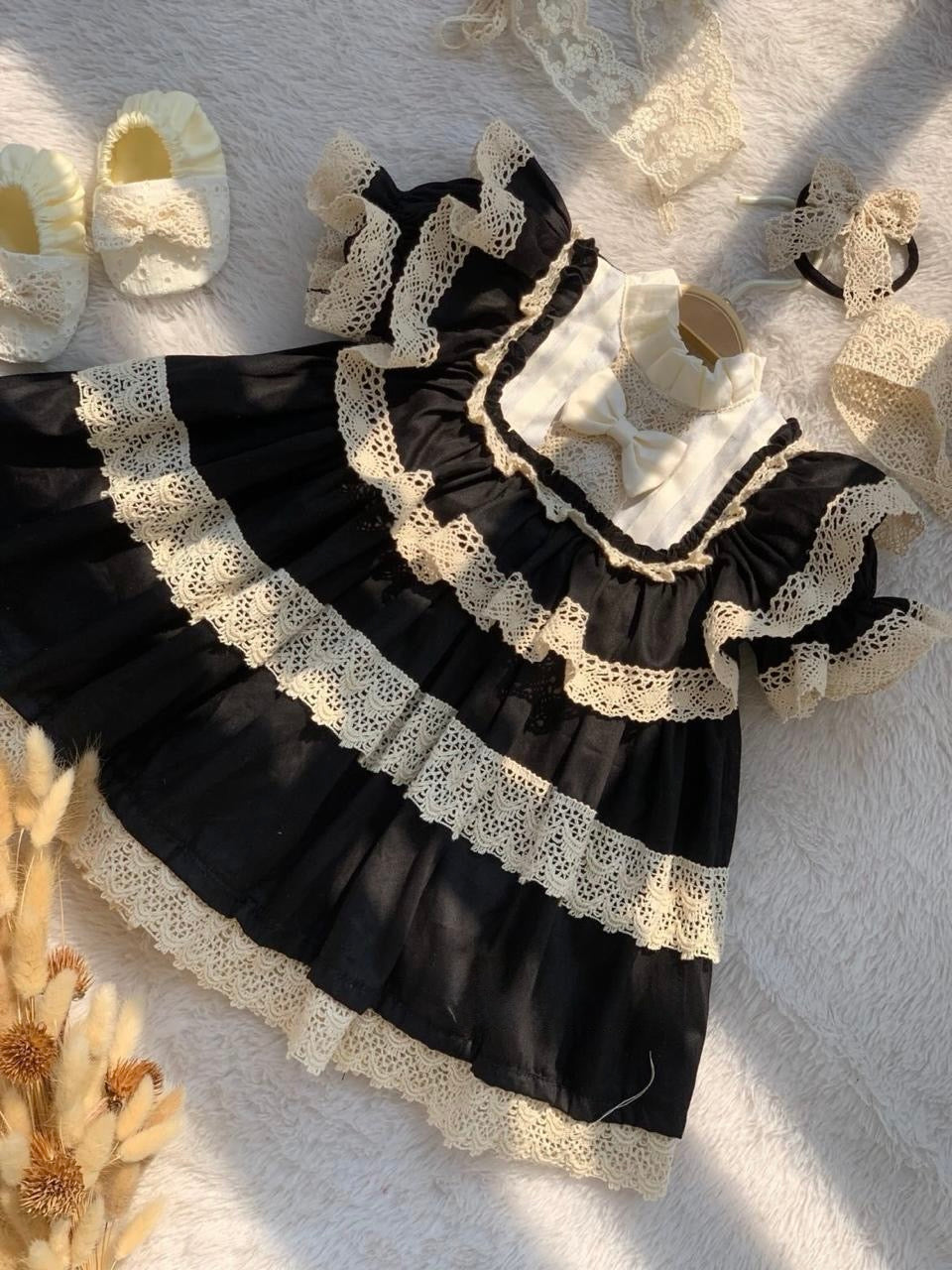 Sage Green Spanish Lolita Girls Lace Dress,12M to 8T
