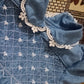 Blue Smocked Dress With Embroidered Bows,3M to 12T.