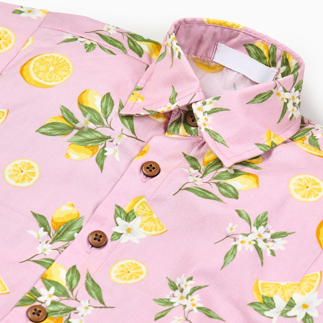 Lemon Blossom Matching Dress and Shirt Set- Blue,6M to 8T