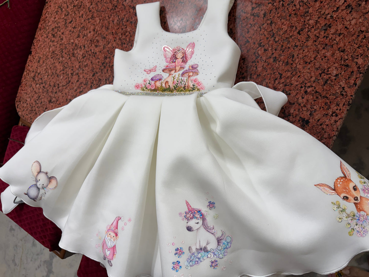Ivory Enchanted Forest Fairy Princess Dress