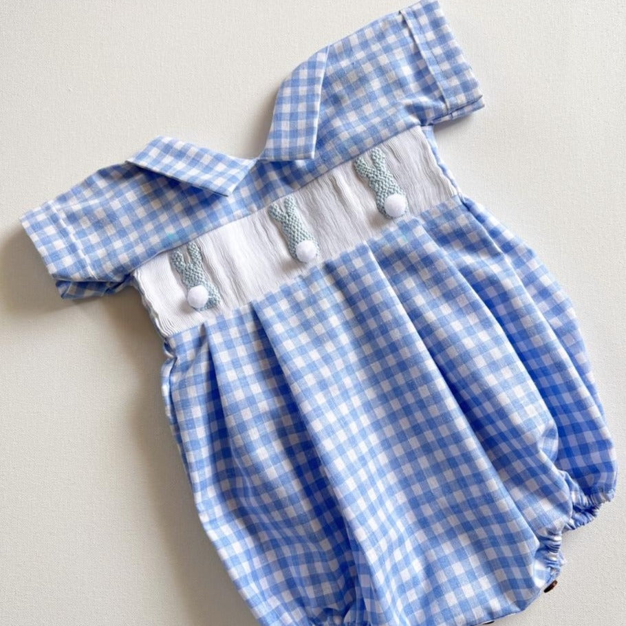 Bunny Tail Smocked Dress & Onesie,3M to 8T.