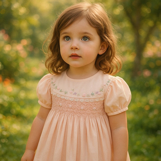 Blush Bloom Hand-Made Dress,12M-7T