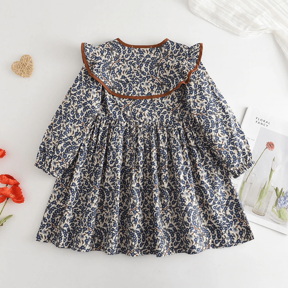 Adorable Floral Full Sleeves Dress,2T to 6T.