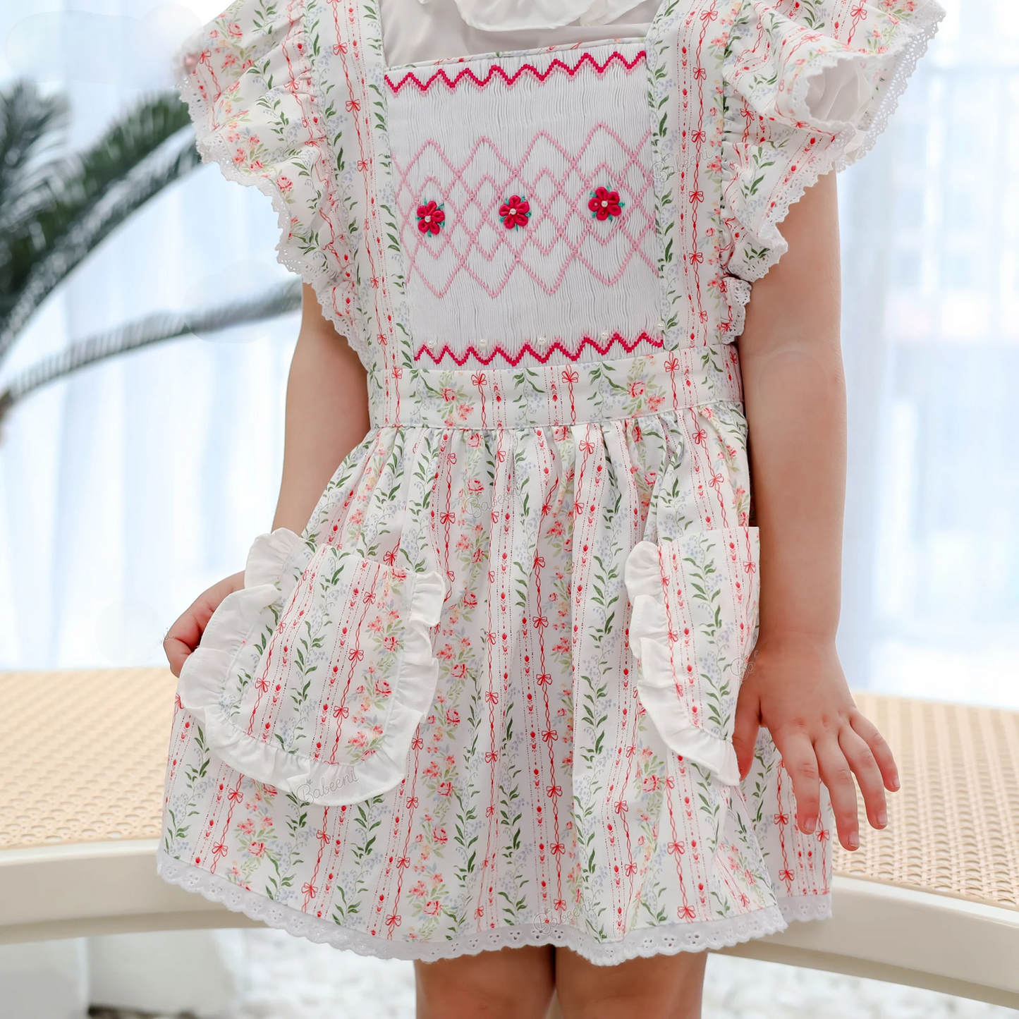 The Meadow Bloom Smocked Dress,3M-8T