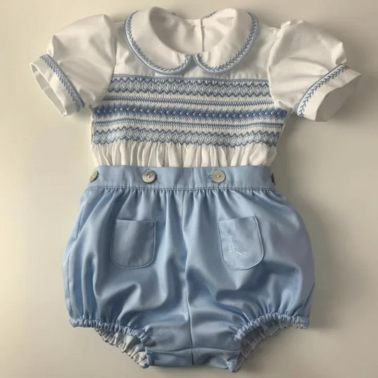 Boys Hand Smocked Set,6M to 3T
