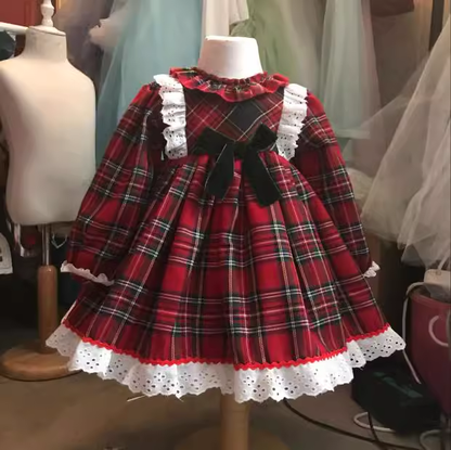 Stunning Christmas Tartan Dress,12M to 6T.