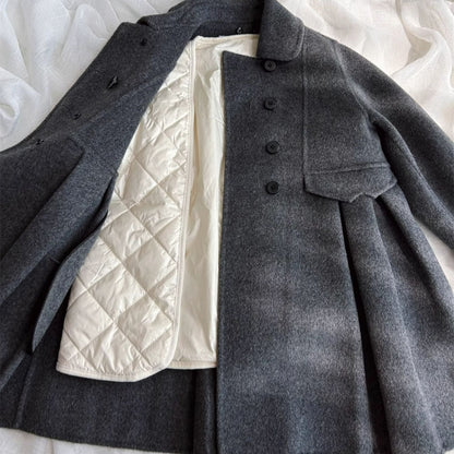 Classic Wool Double-Breasted Coat,2T to 8T