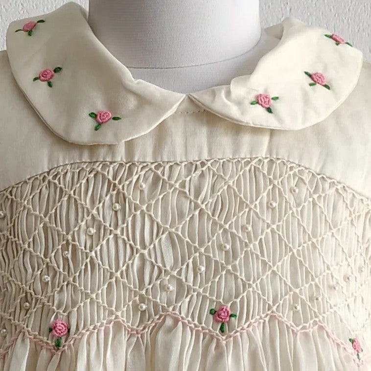 Heirloom Rose Hand Smocked Dress,3M - 8T.
