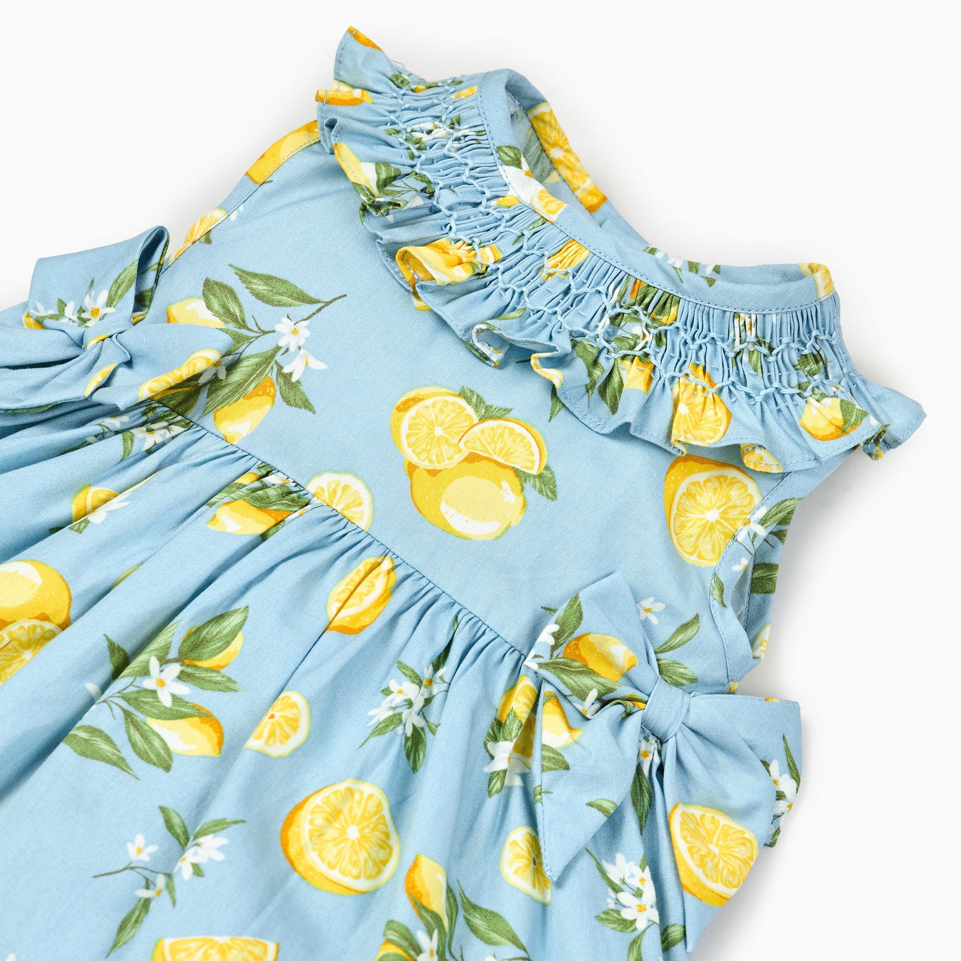 Lemon Blossom Matching Dress and Shirt Set- Blue,6M to 8T Bunch Of Happiness Lemon Blossom Matching Dress and Shirt Set- Blue,6M to 8T Bunch Of Happiness