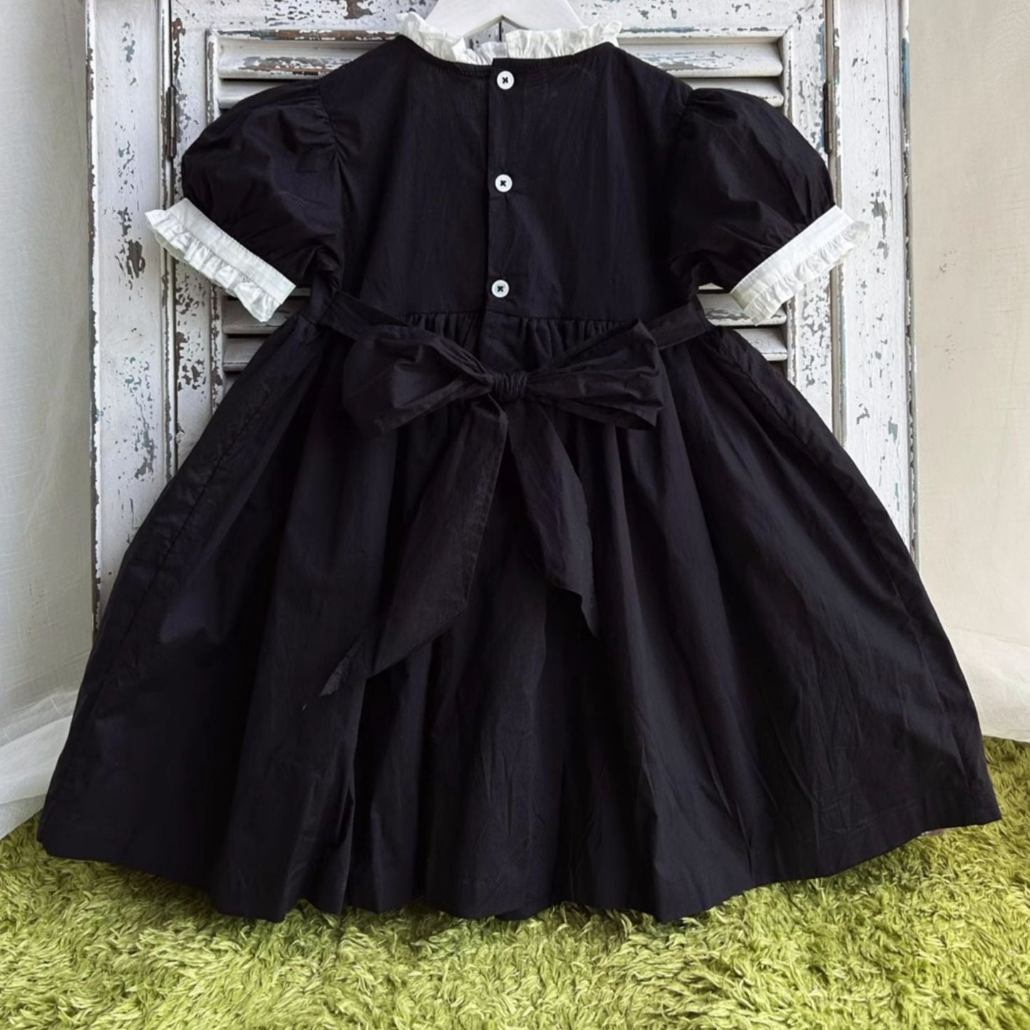 B&W Vintage Style Dress,2T to 7T.