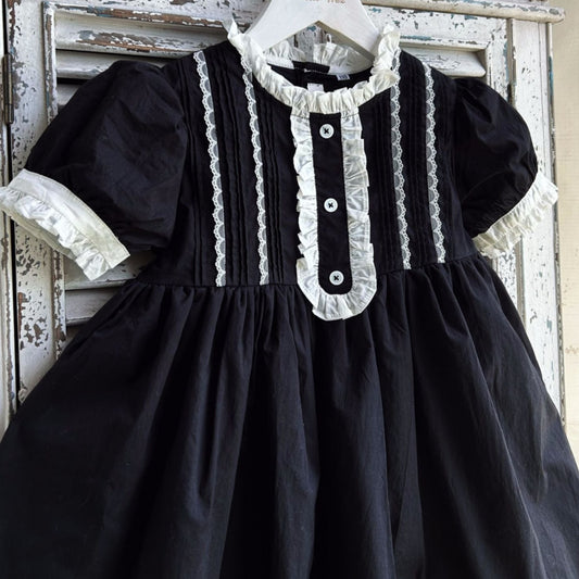 B&W Vintage Style Dress,2T to 7T.